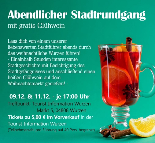 Abendlicher Stadtrundgänge © Tourist-Information Wurzen