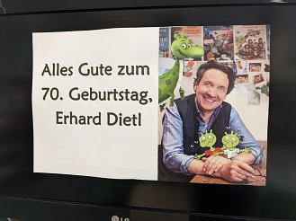 Aushang 70. Geburtstag Erhard Dietl © KulturBetrieb Wurzen