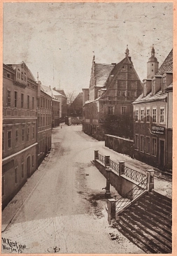 Blick in die Domgasse, um 1910