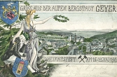 Festpostkarte zum Heimatfest Geyer 1905