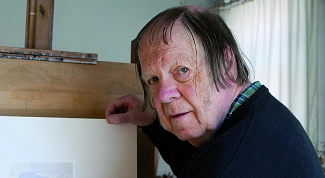 Hans-Peter Hund in seinem Atelier, 2015