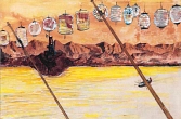 Joachim Ringelnatz: Küstenlandschaft mit Lampions