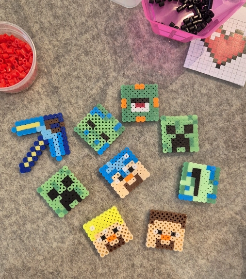 Minecraft Designs aus Bügelperlen