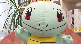 Schiggy mit Büchern Pokemonplüschtier mit den Büchern von Conan Morawe