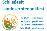 Schließzeit Landeserntedank 2026 Schließzeit Landeserntedank