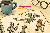 Buch mit Drache, Ritter, Fabelwesen