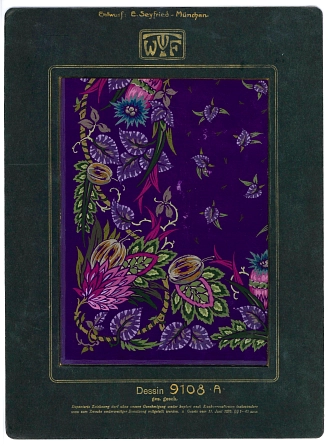 Teppichentwurf Dessin 9108 A, Emmy Seyfried, 1921 © KulturBetrieb Wurzen