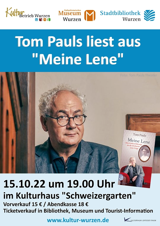 Tom Pauls liest aus "Meine Lene" © KulturBetrieb Wurzen