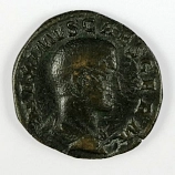 Römischer Sesterz von Maximus Caesar Vorderseite&nbsp;&copy;&nbsp;KHM Wurzen, Inv.Nr.: V1336G