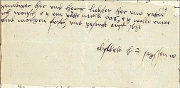 Zettel der Herzogin Elisabeth von Sachsen, um 1520: Herzogin Elisabeth wünscht Herzog Georg eine gute Nacht und dass er am nächsten Morgen wohl aufstehe. © HStA Dresden, 10024, Loc. 8497/6, fol. 139a