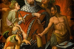 Andreas Göding (ca. 1570 – ca. 1625), Bildnis und Allegorie Kurfürst Johann I. von Sachsen, Ölmalerei auf Kupfer